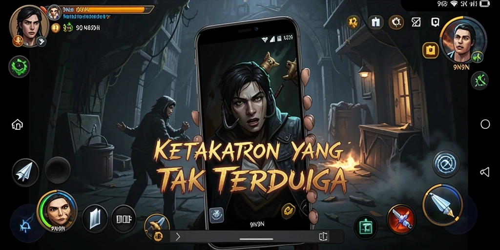 Tampilan gameplay menegangkan dari 9N9N yang penuh ketegangan.