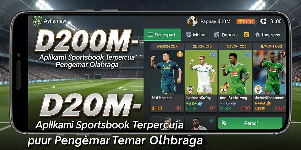 Tampilan menunjukkan taruhan langsung pada pertandingan olahraga.