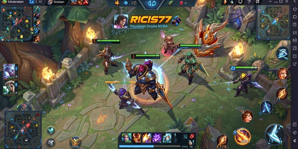 Gameplay MOBA RICIS77 yang seru dan mendebarkan.