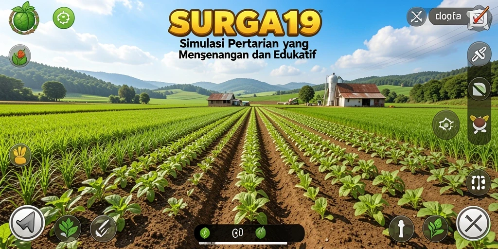 Tampilan menarik gameplay pertanian dalam SURGA19 yang menyenangkan.