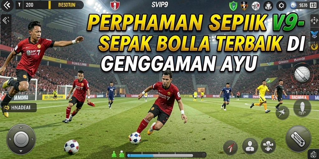 Tangkapan layar SVIP9 menampilkan gameplay sepak bola yang mendebarkan dan penuh aksi.